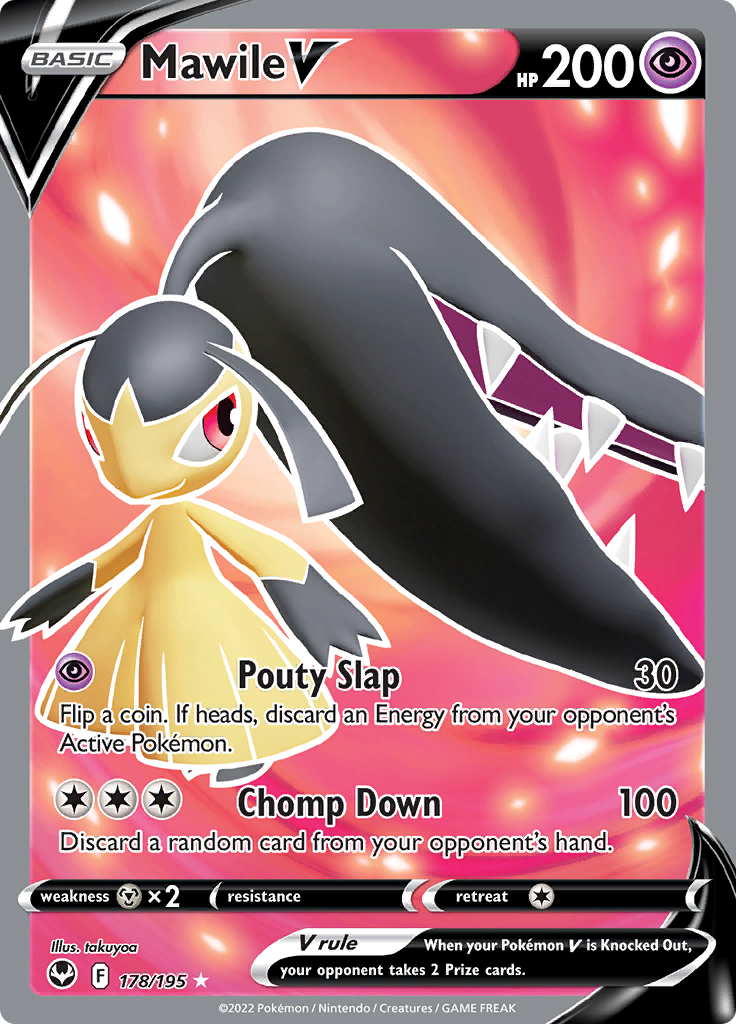 Pokemon Card Silver Tempest 178/195 Mawile V Full Art *MINT*