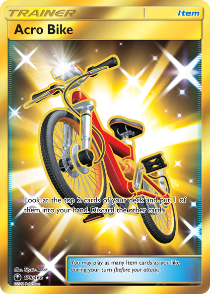 Pokemon Card Celestial Storm  178/168 Acro Bike Trainer Secret Rare *MINT*