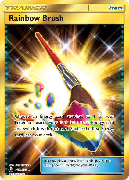 Pokemon Card Celestial Storm  182/168 Rainbow Brush Trainer Secret Rare *MINT*