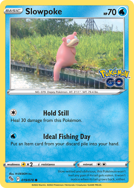 Pokemon Card Pokemon Go 19/78 Slowpoke Common *MINT*