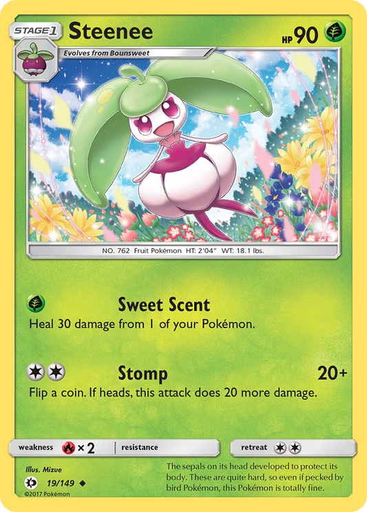 Pokemon Card Sun & Moon 019/149 19/149 Steenee Uncommon *MINT*