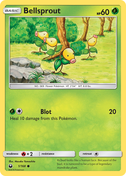 Pokemon Card Celestial Storm  1/168 Bellsprout Pokemon Common *MINT*