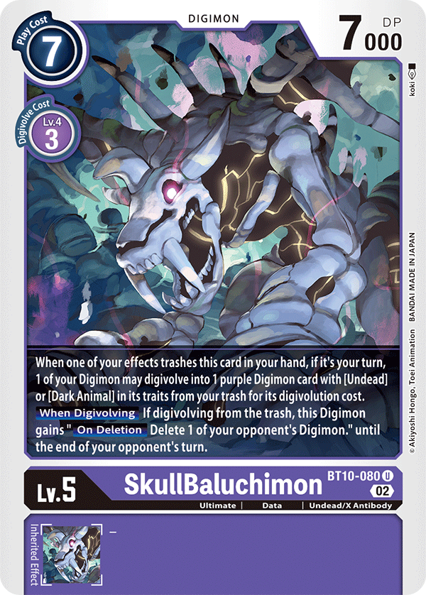 Digimon Card Xros Encounter SkullBaluchimon BT10-080 U