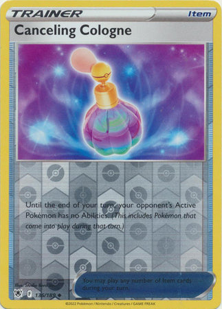 Pokemon Card Astral Radiance 136/189 Canceling Cologne Item Reverse Holo Uncommon