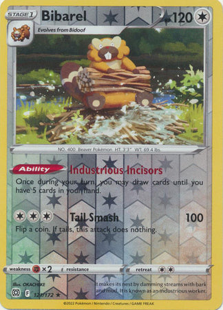 Pokemon Card Brilliant Stars 121/172 Bibarel Reverse Holo Rare