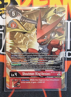 Digimon Card Xros Encounter Shoutmon (King Version) BT10-111 SEC