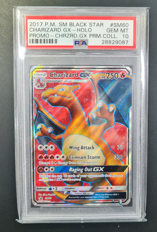 <transcy>بطاقة بوكيمون SM Black Star Promos SM60 Charizard GX PSA GEM MINT 10</transcy>