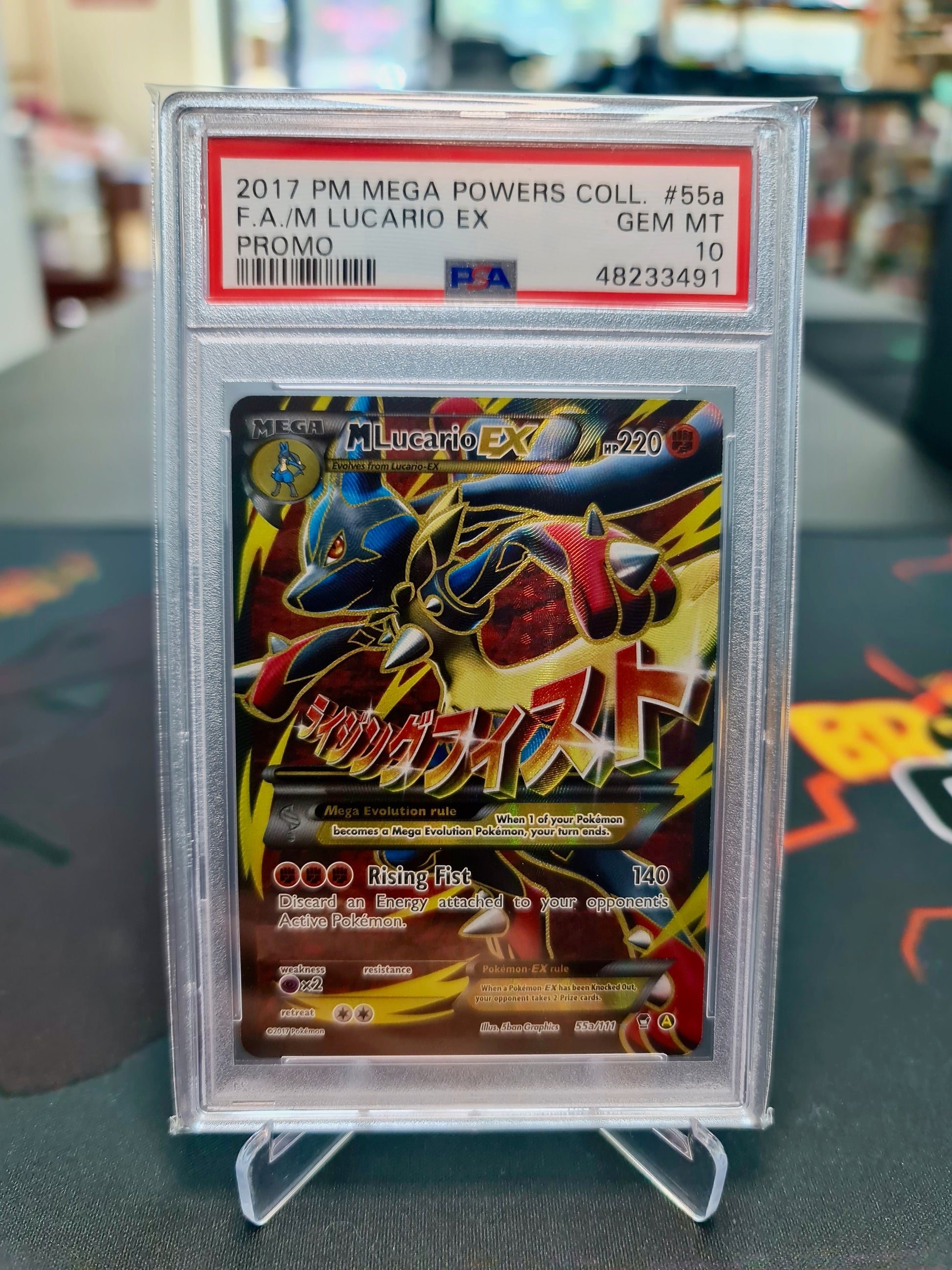 pokemon card m lucario ex Pokemon Card 55a/111 XY Furious Fist M Lucario EX Full Art Promo PSA G – Brokenvase Games