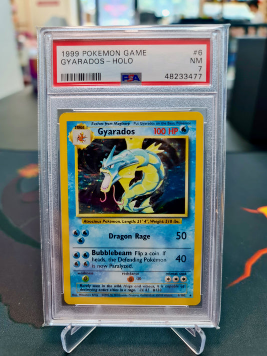 Pokemon Card Base Set Gyarados 06/102 Holo PSA 7