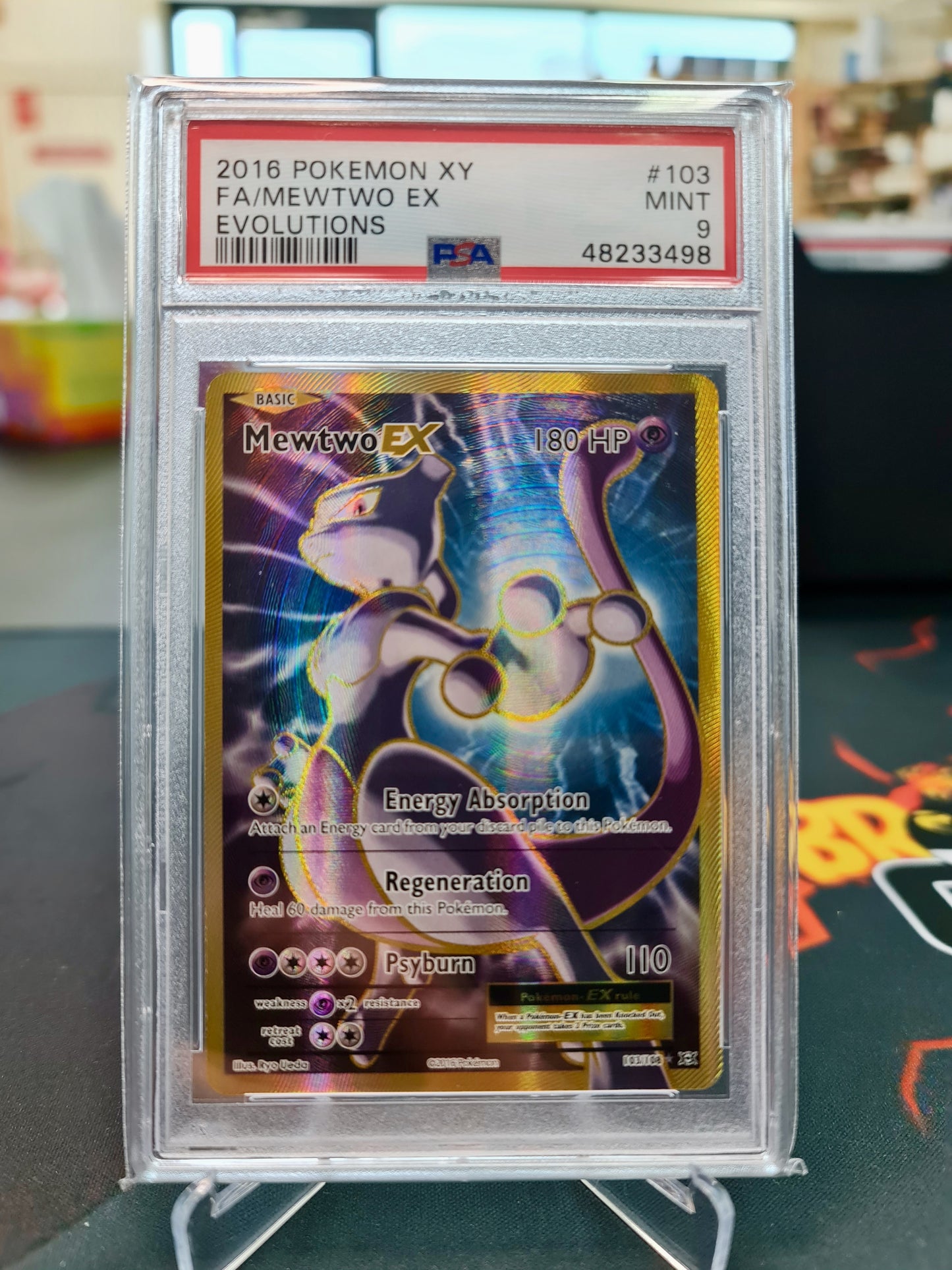 Pokemon Card XY Evolutions Mewtwo EX 103/108 Full Art Ultra Rare PSA MINT 9