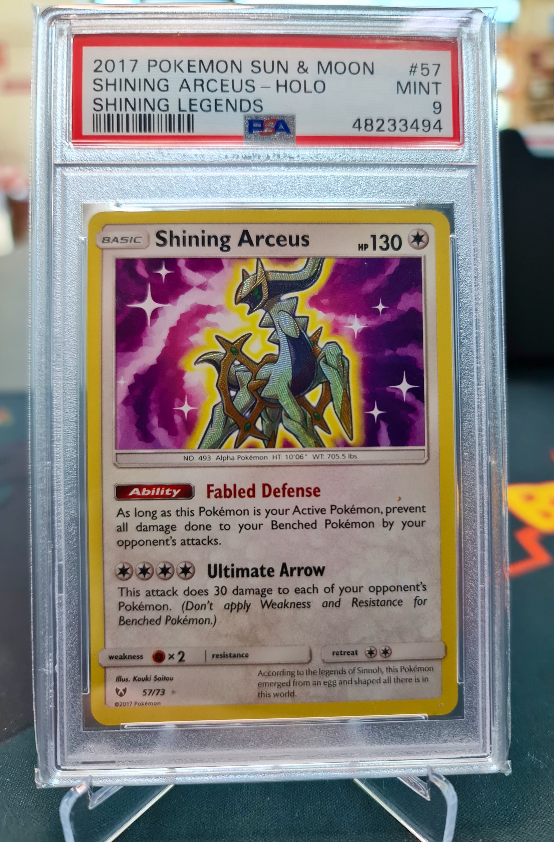 Pokemon Card Shining Arceus 57/73 Holo Rare PSA MINT 9 Brokenvase Games Pokemon Card Shining Arceus 57/73 Holo Rare PSA MINT 9 Brokenvase Games