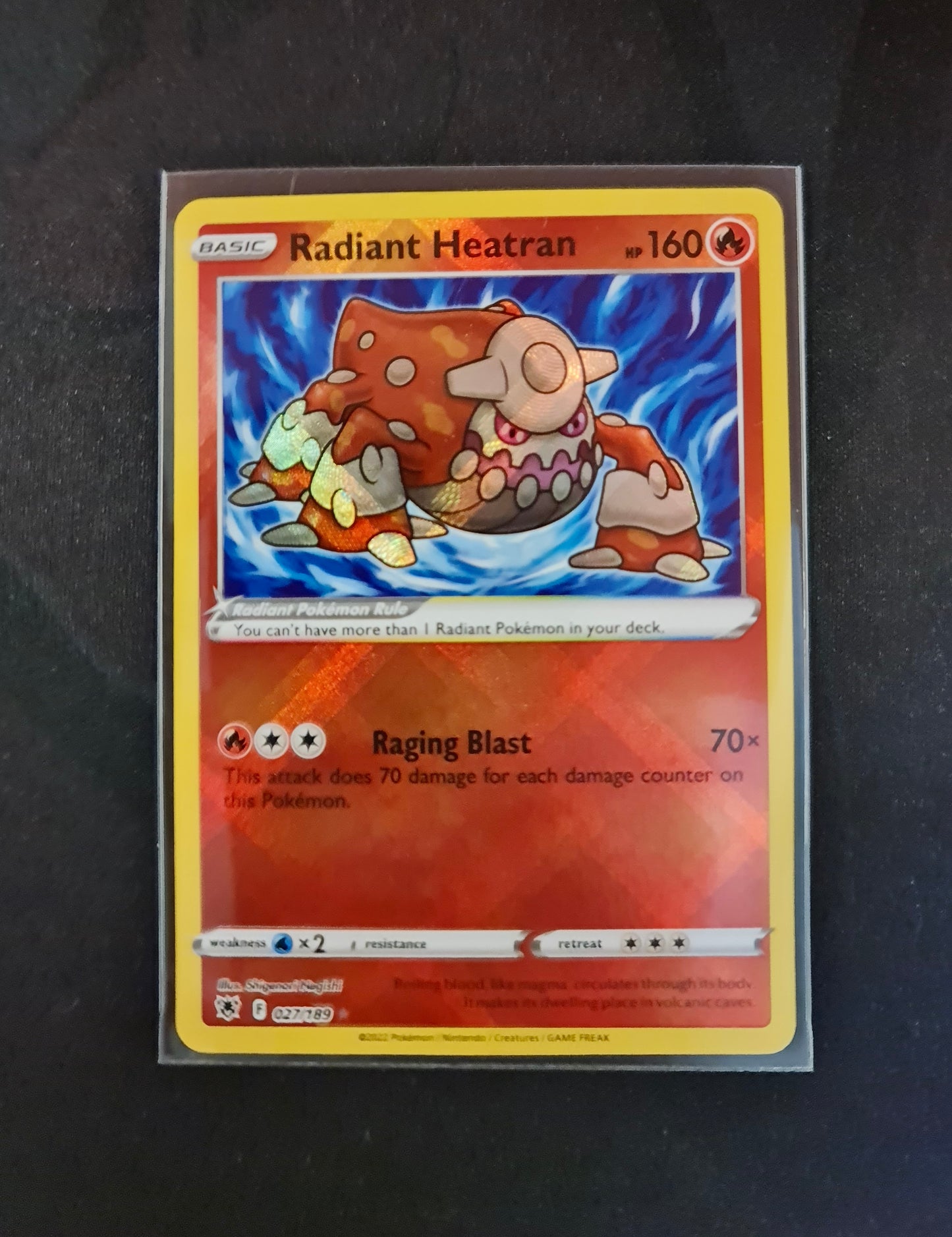 Pokemon Card Astral Radiance 27/189 027/189 Radiant Heatran Ultra Rare *MINT*