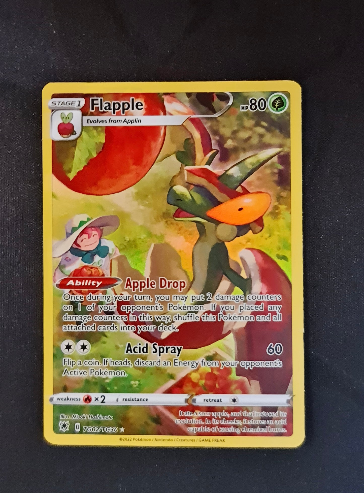 Pokemon Card Astral Radiance Trainer Gallery TG2/TG30 TG02/TG30 Flapple Holo Rare