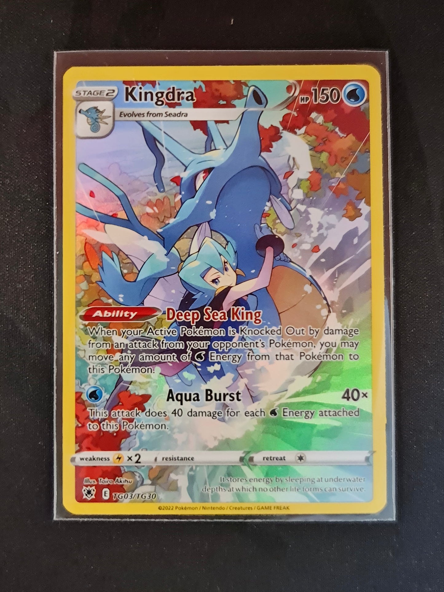 Pokemon Card Astral Radiance Trainer Gallery TG3/TG30 TG03/TG30 Kingdra Holo Rare