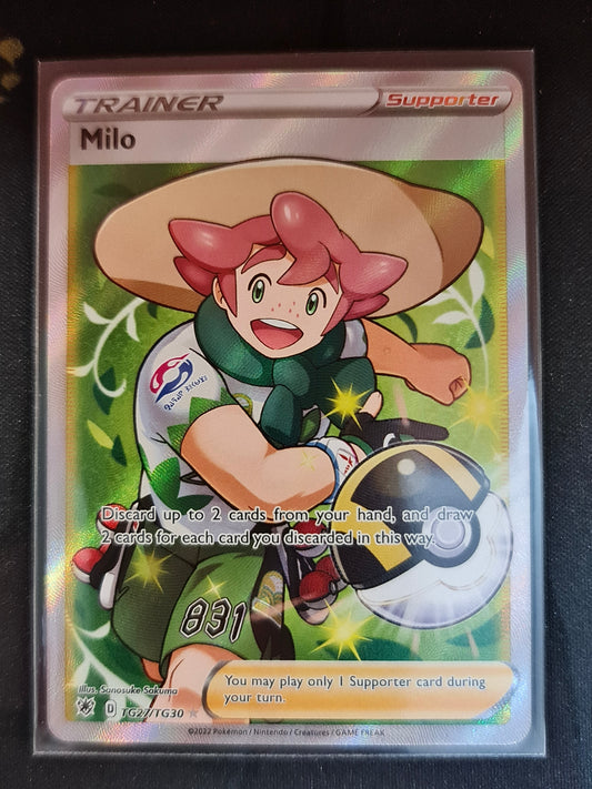 Pokemon Card Astral Radiance Trainer Gallery TG27/TG30 Milo Supporter Full Art