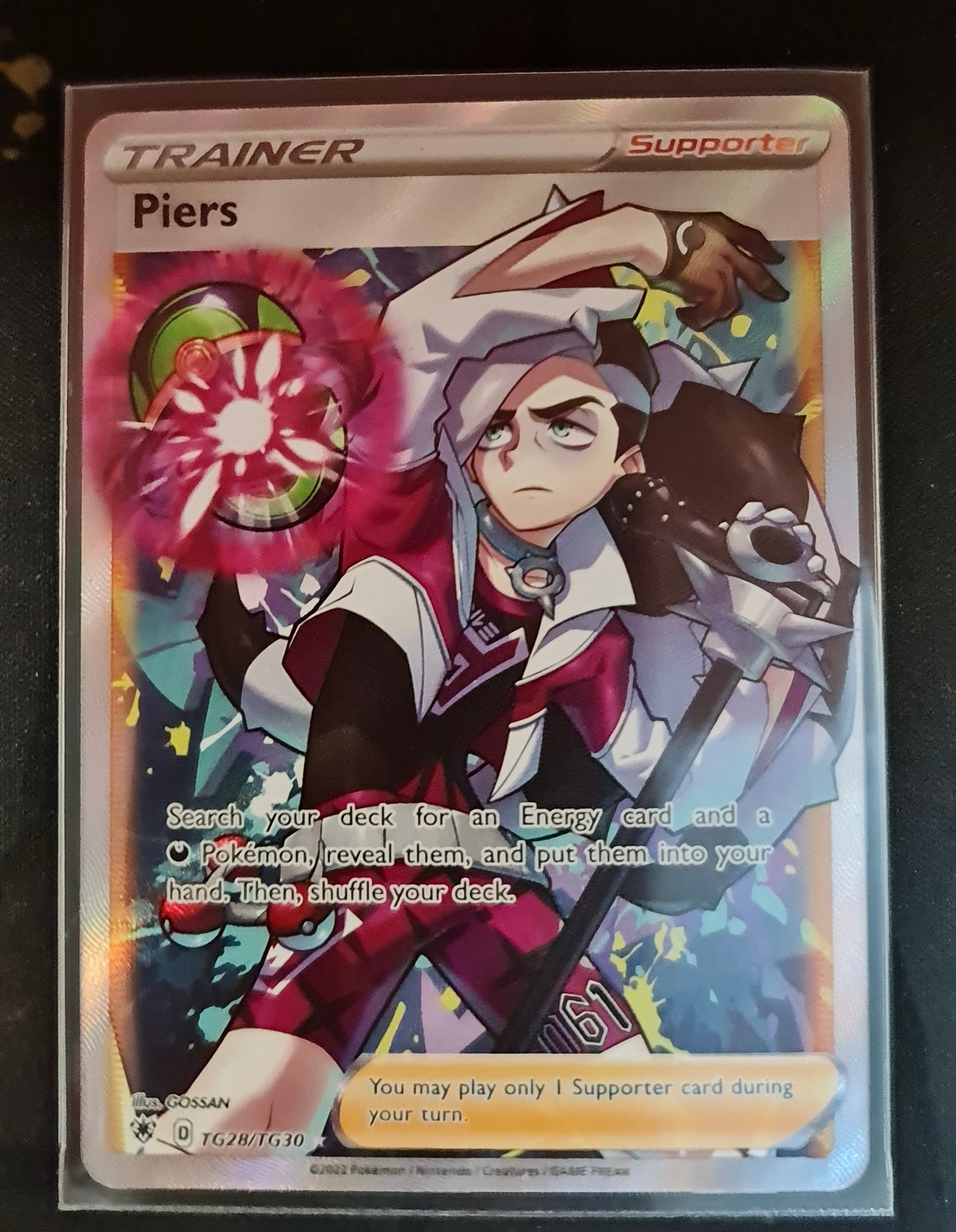 (S) Pokemon Card Astral Radiance Trainer Gallery TG28/TG30 Piers Supporter Full Art