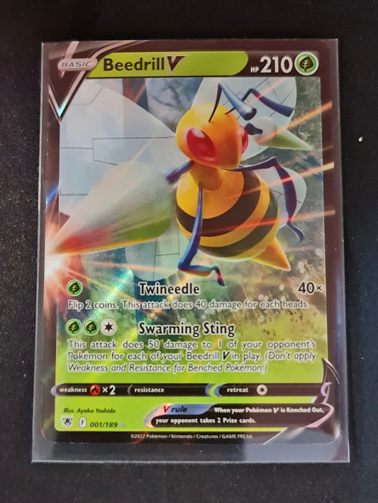 Pokemon Card Astral Radiance 1/189 001/189 Beedrill V Ultra Rare *MINT*