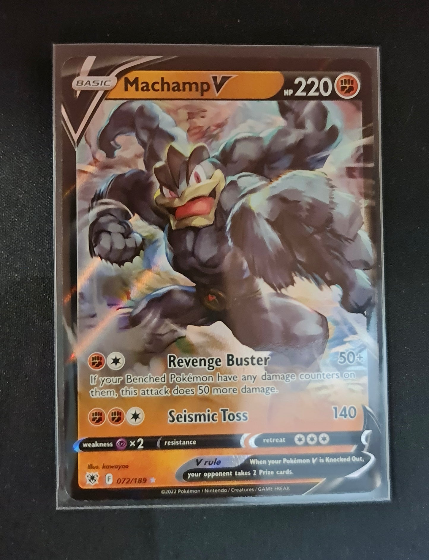 Pokemon Card Astral Radiance 72/189 072/189 Machamp V Ultra Rare *MINT*