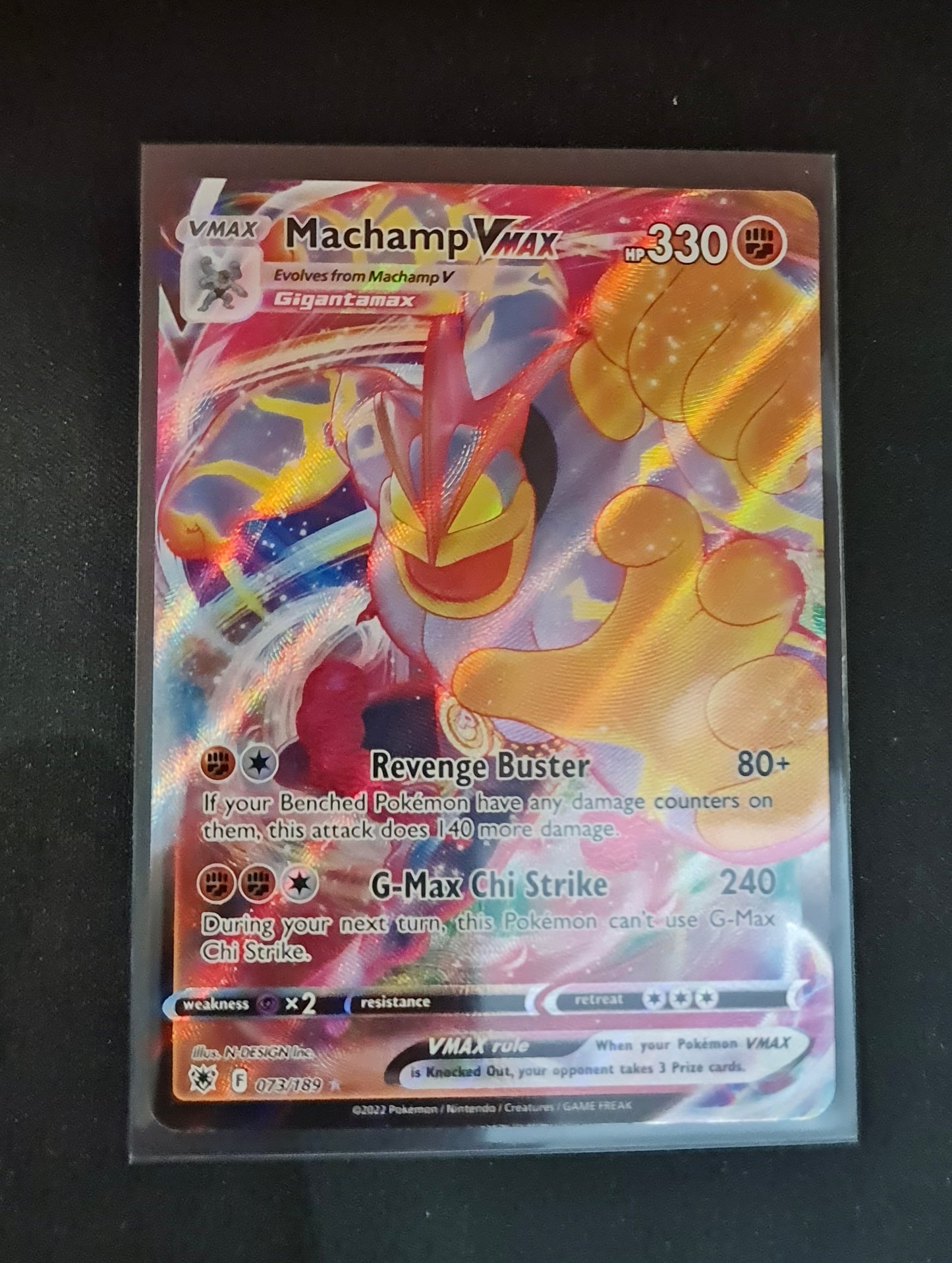 (S) Pokemon Card Astral Radiance 73/189 073/189 Machamp VMAX Ultra Rare *MINT*