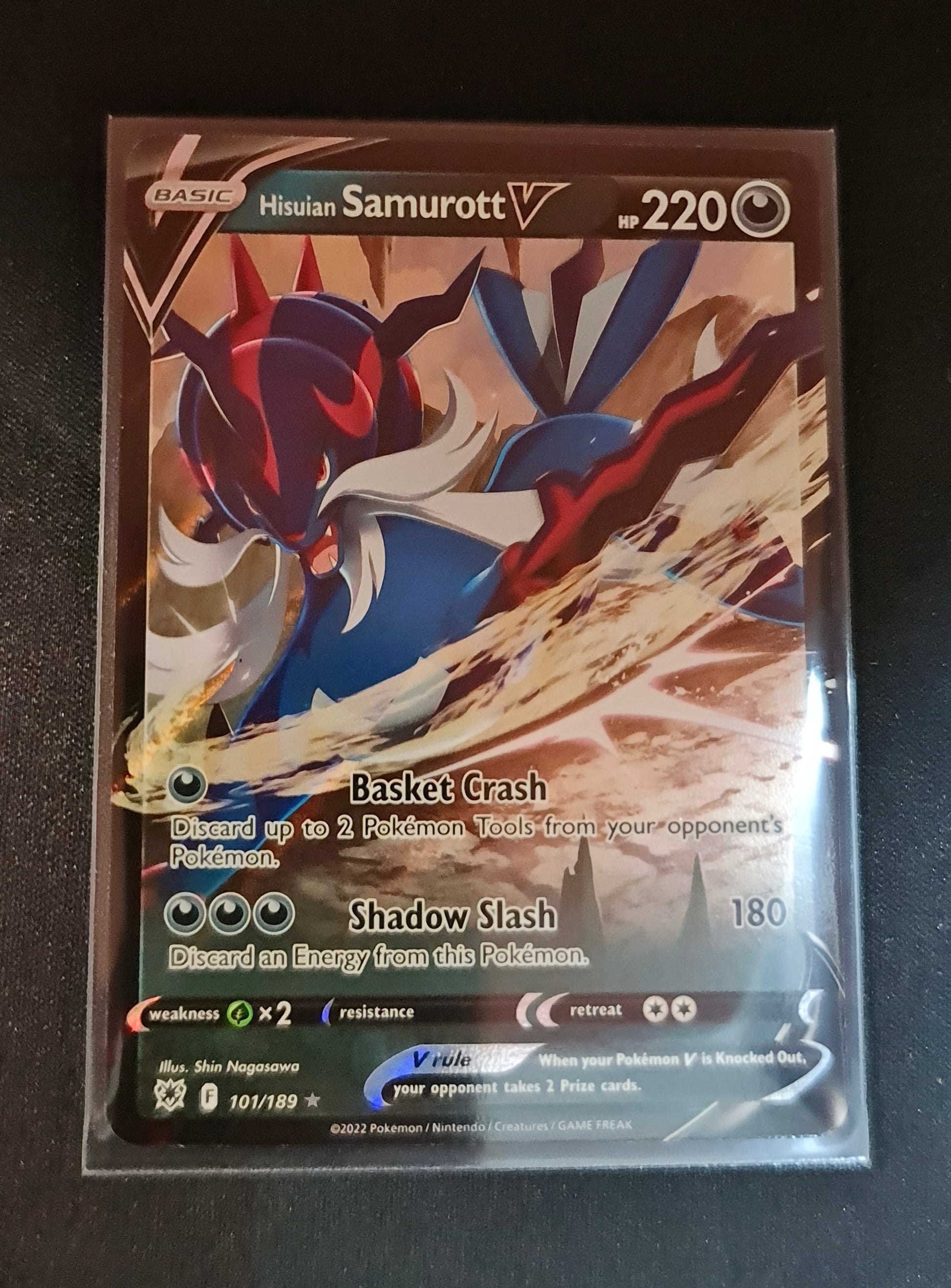 Pokemon Card Astral Radiance 101/189 Hisuian Samurott V Ultra Rare *MI Brokenvase Games Pokemon Card Astral Radiance 101/189 Hisuian Samurott V Ultra Rare *MI Brokenvase Games