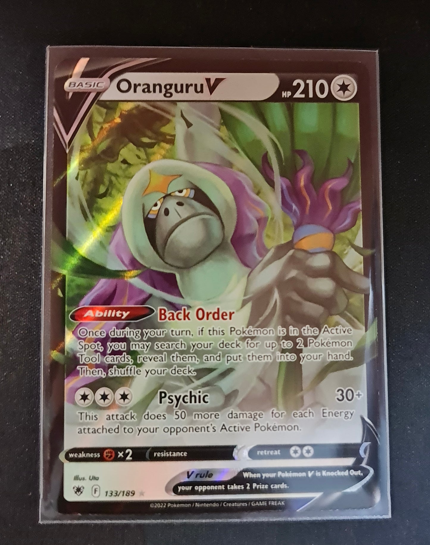 Pokemon Card Astral Radiance 133/189 Oranguru V Ultra Rare *MINT*