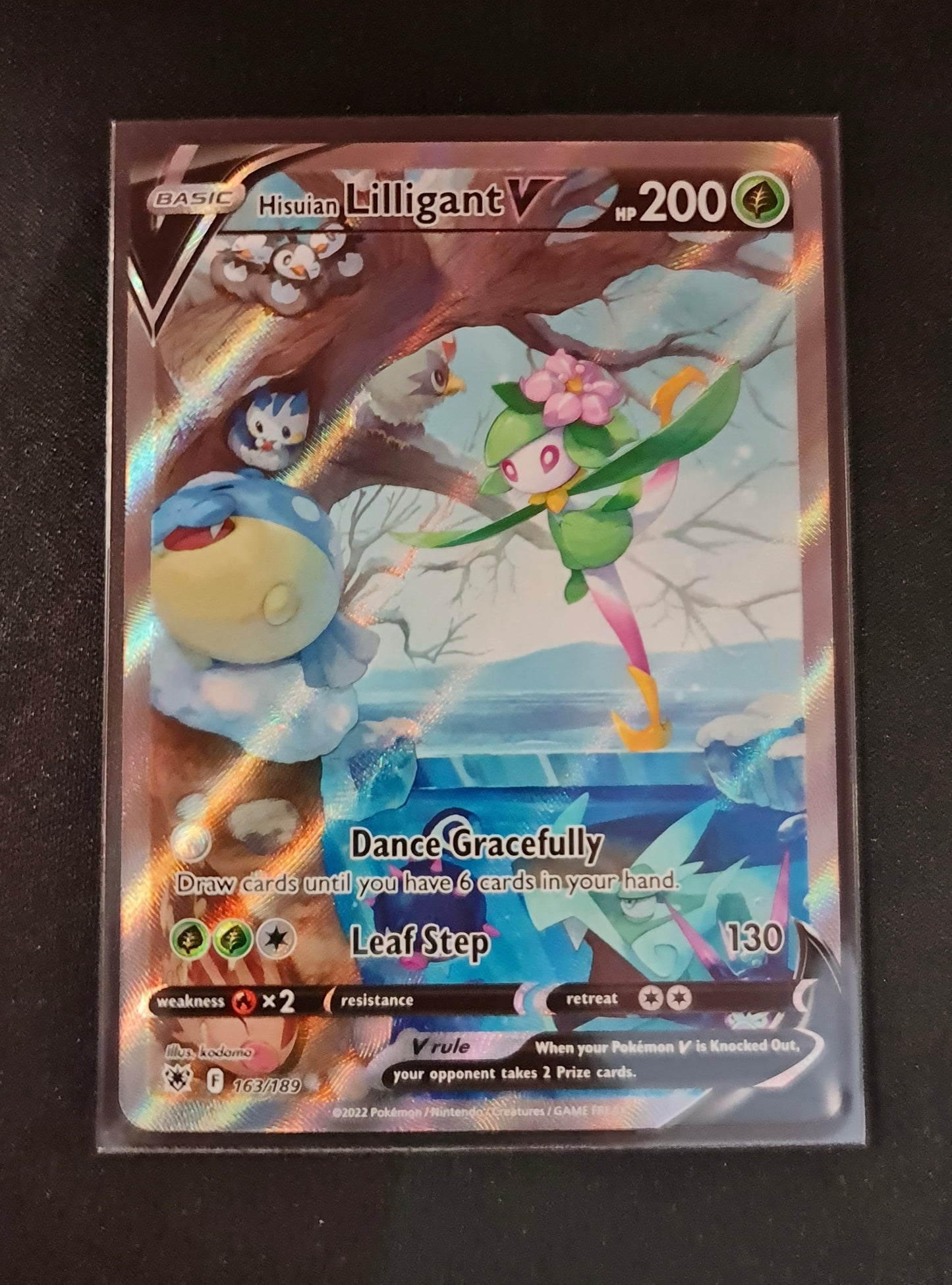 (S) Pokemon Card Astral Radiance 163/189 Hisuian Lilligant V Alternate Art