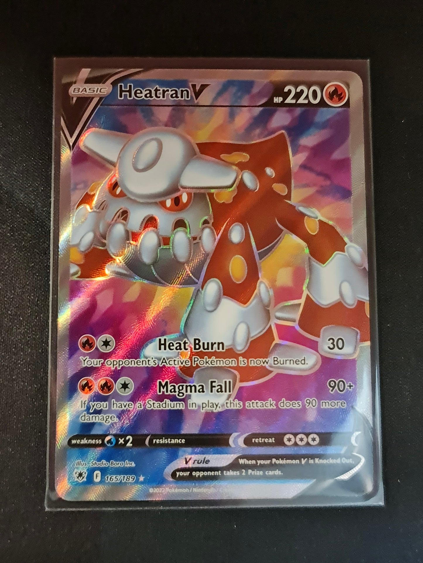 Pokemon Card Astral Radiance 165/189 Heatran V Full Art