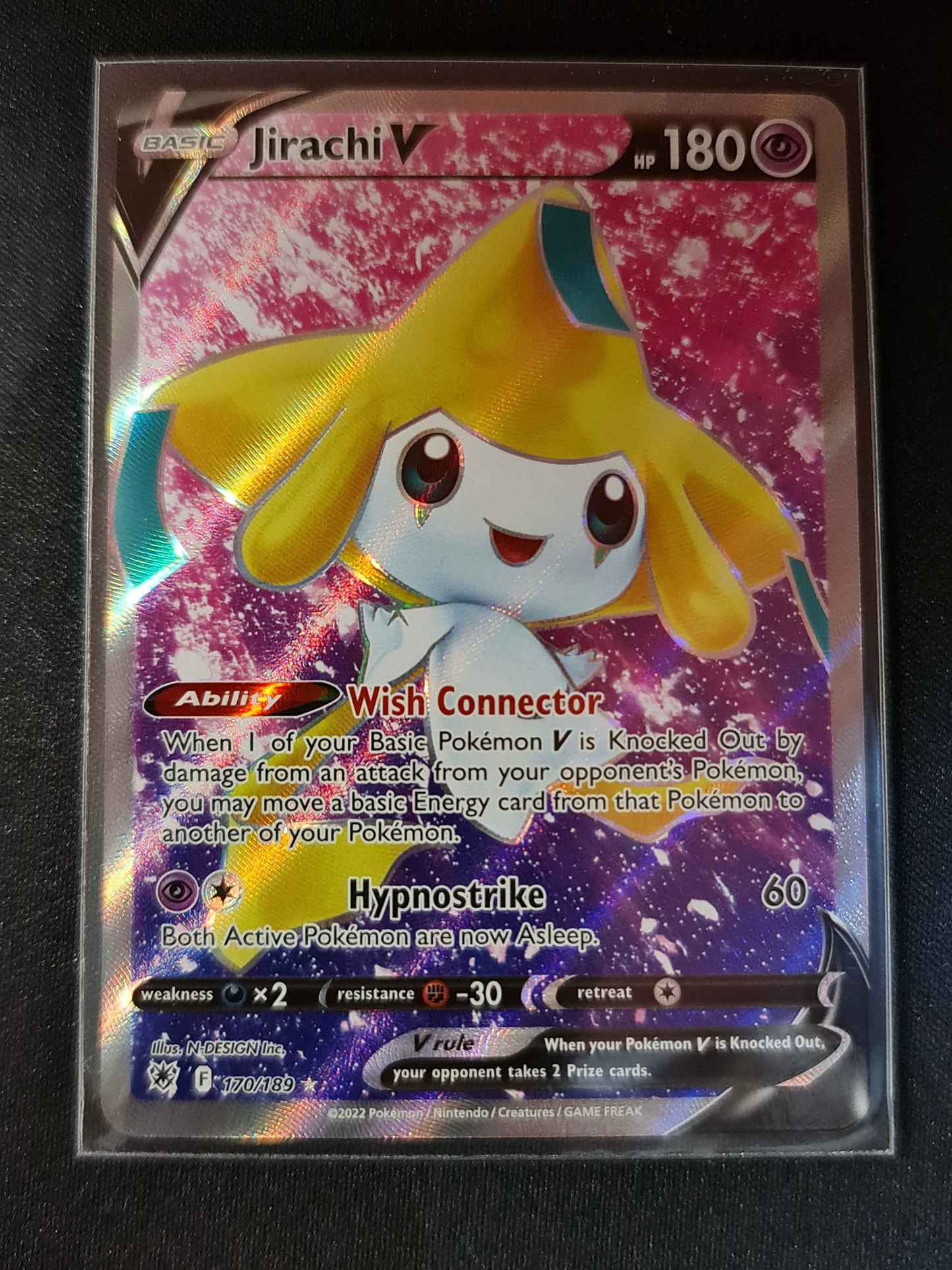 (S) Pokemon Card Astral Radiance 170/189 Jirachi V Full Art