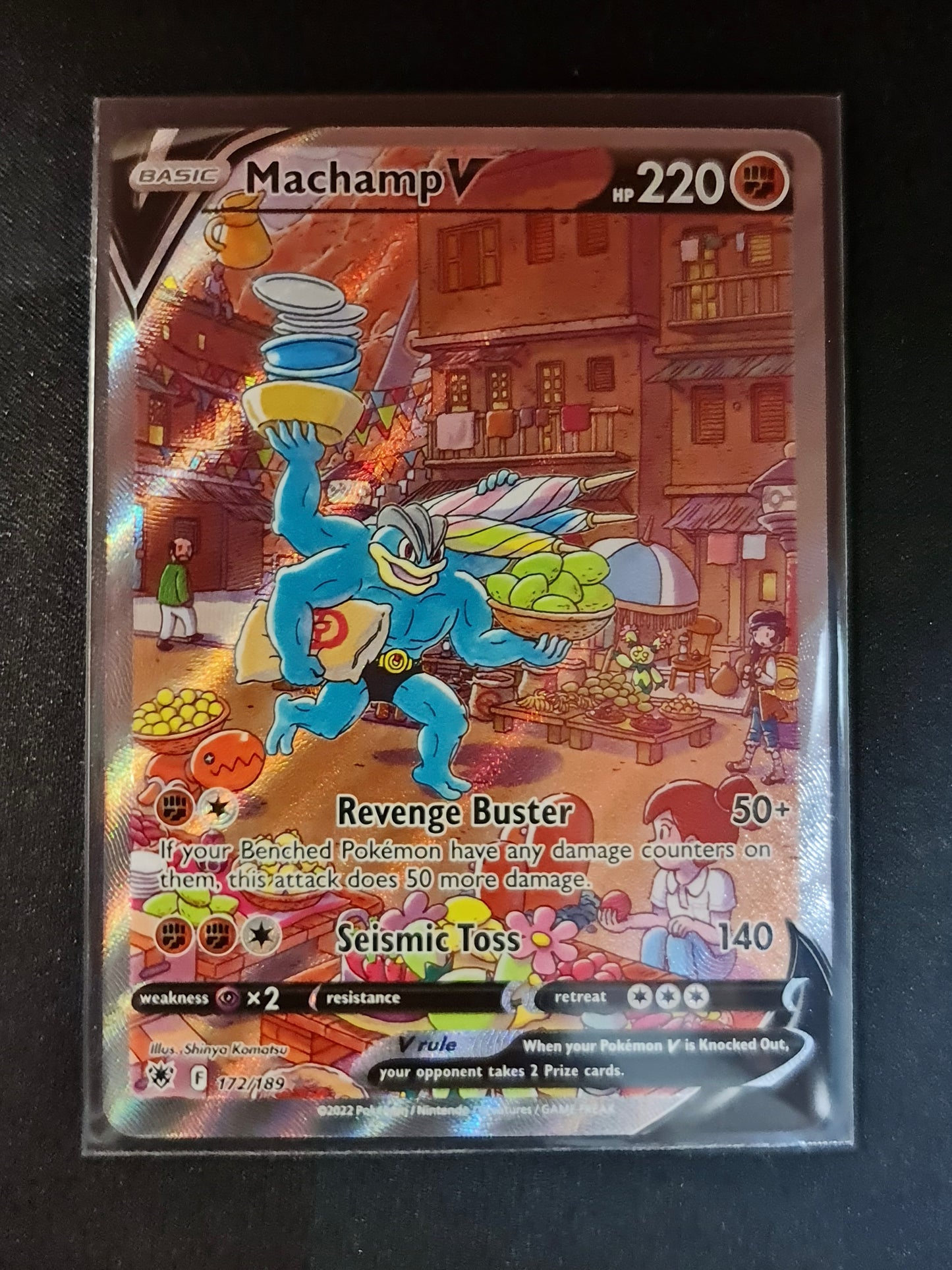 (S) Pokemon Card Astral Radiance 172/189 Machamp V Alternate Art