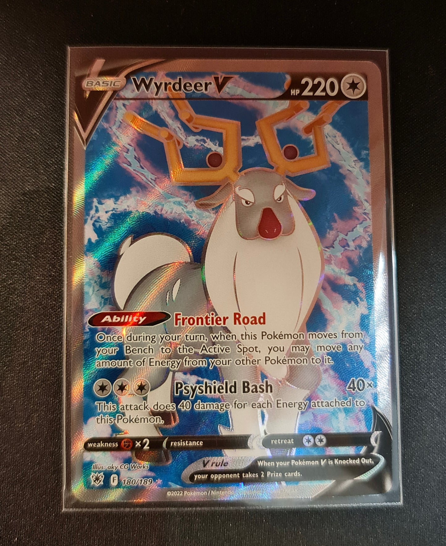 (S) Pokemon Card Astral Radiance 180/189 Wyrdeer V Full Art