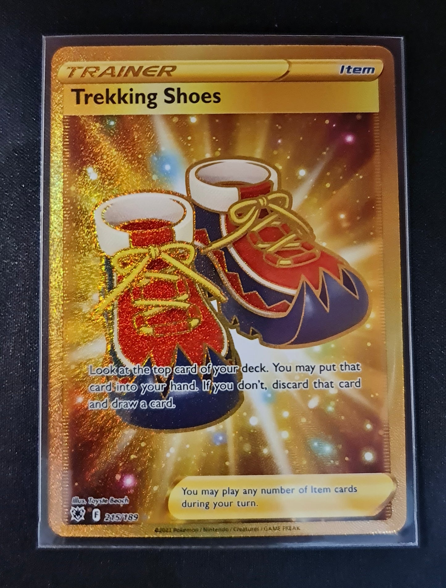 (S) Pokemon Card Astral Radiance 215/189 Trekking Boots Item Secret Rare