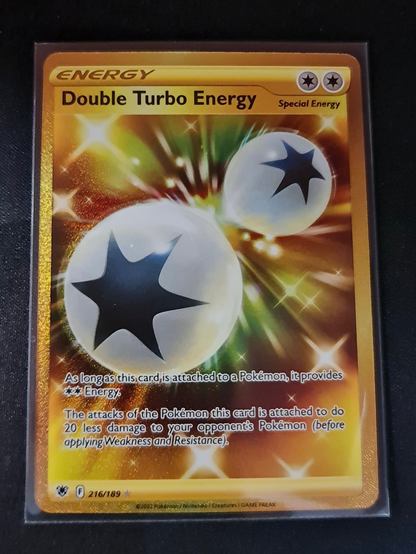 (S) Pokemon Card Astral Radiance 216/189 Double Turbo Energy Secret Rare