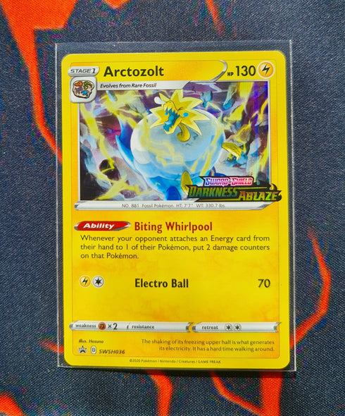 <transcy>Pokemon Karte SWSH Black Star Promos SWSH036 Arctozolt Prerelease Teilnahme Promo</transcy>