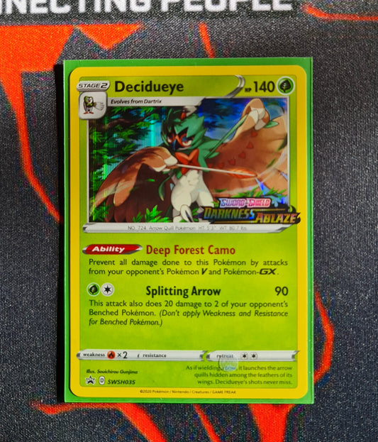 <transcy>Pokemon-kort SWSH Black Star-kampagner SWSH035 Decidueye Forudgående deltagelsespromo</transcy>