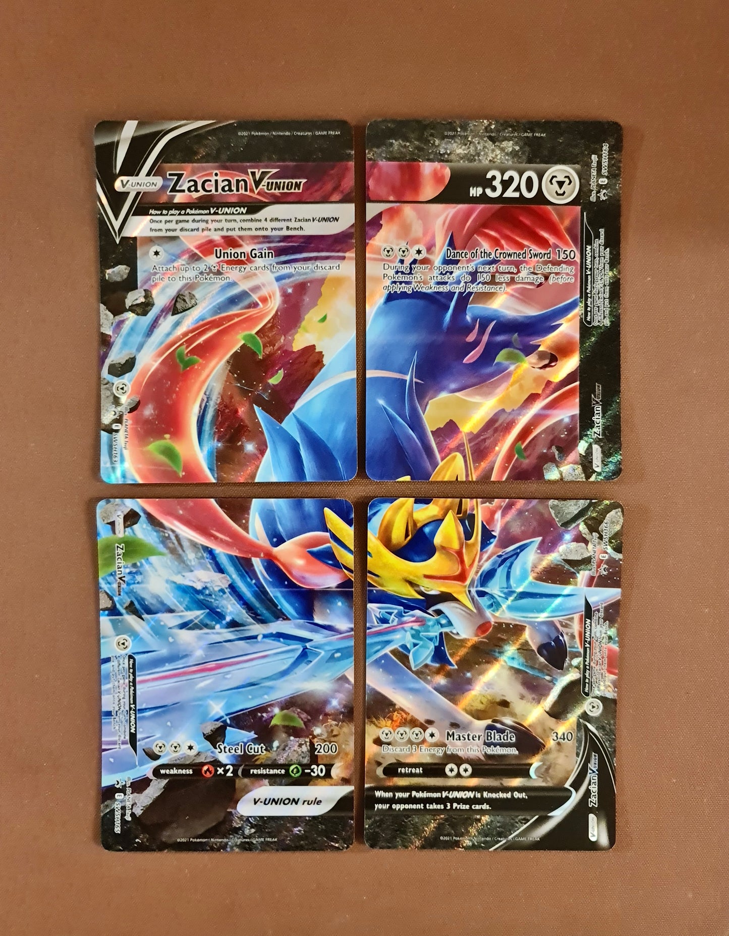 Pokemon Card Zacian V Union SWSH163 SWSH164 SWSH165 SWSH166