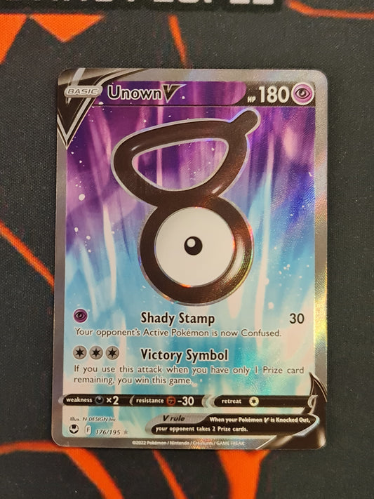 (S) Pokemon Card Silver Tempest 176/195 Unown V Full Art *MINT*