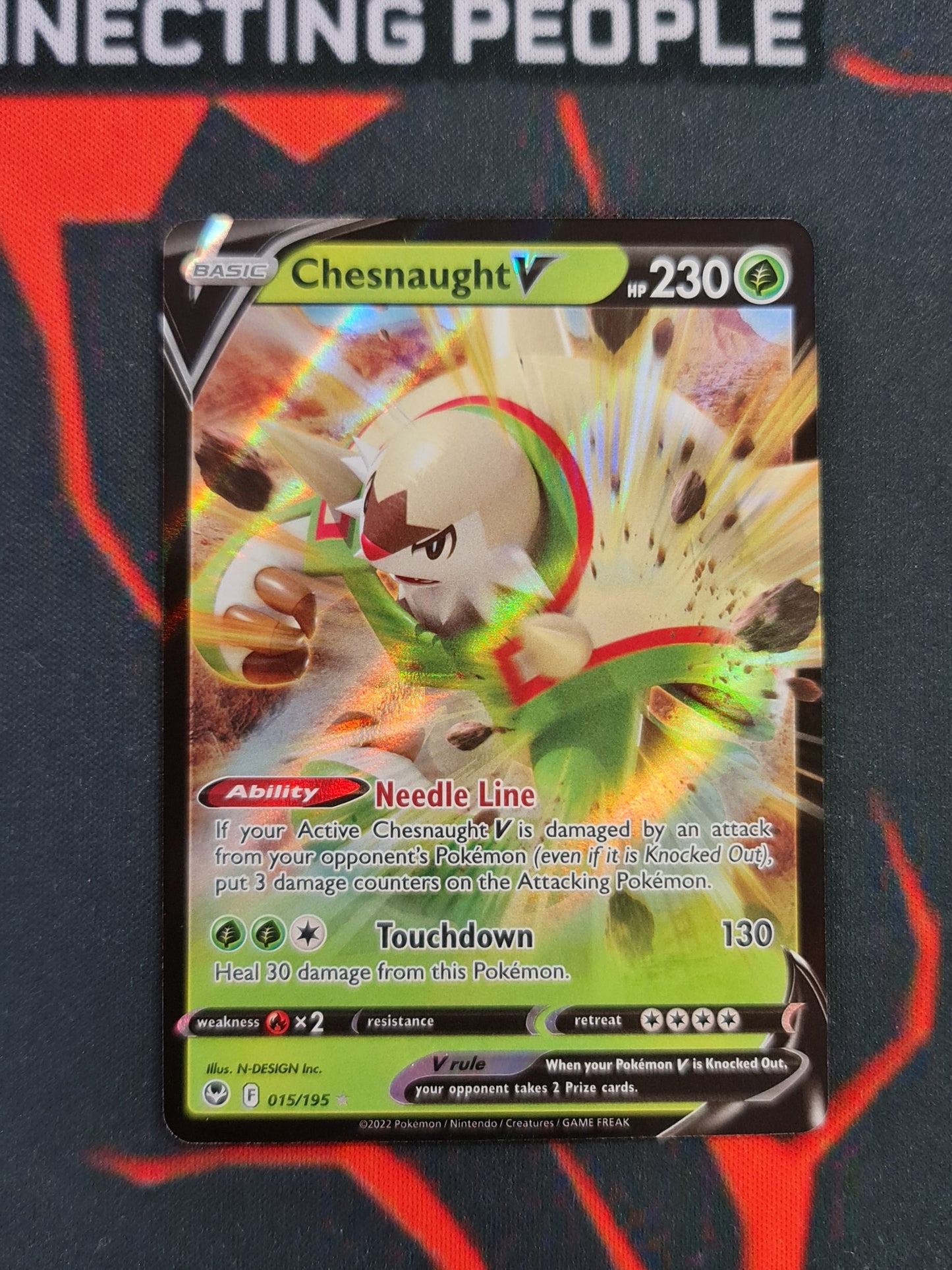 Pokemon Card Silver Tempest 015/195 15/195 Chesnaught V Ultra Rare *MINT*