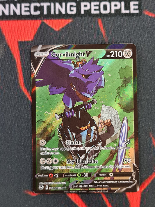 (S) Pokemon Card Silver Tempest Trainer Gallery TG18/TG30 Corviknight V Ultra Rare *MINT*