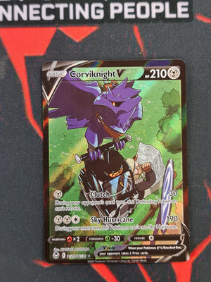 Pokemon Card Silver Tempest Trainer Gallery TG18/TG30 Corviknight V Ultra Rare *MINT*