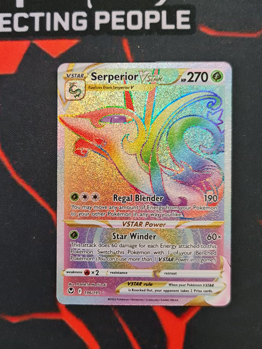 (S) Pokemon Card Silver Tempest 196/195 Serperior VSTAR Hyper Rare *MINT*