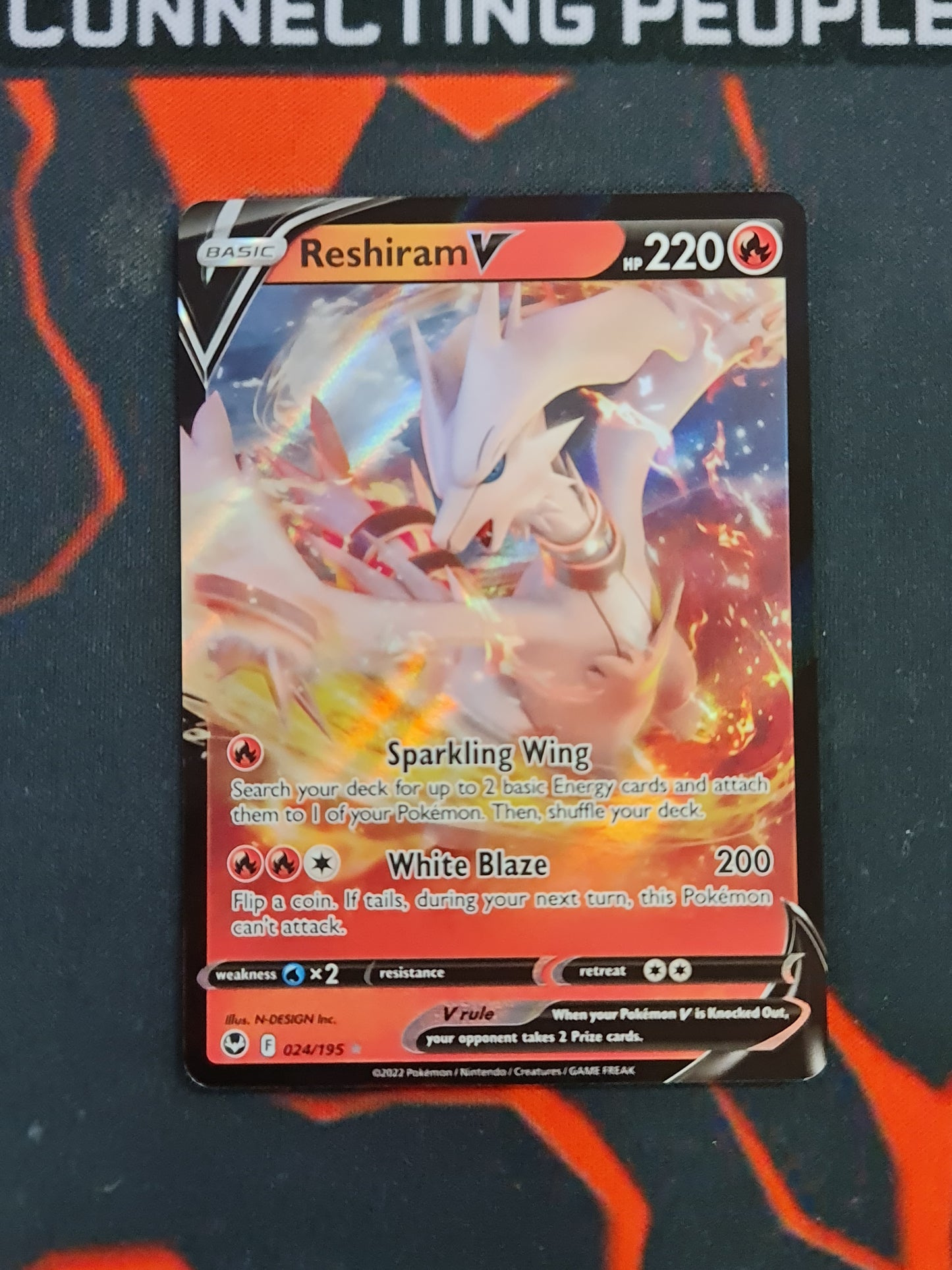 Pokemon Card Silver Tempest 024/195 24/195 Reshiram V Ultra Rare *MINT*