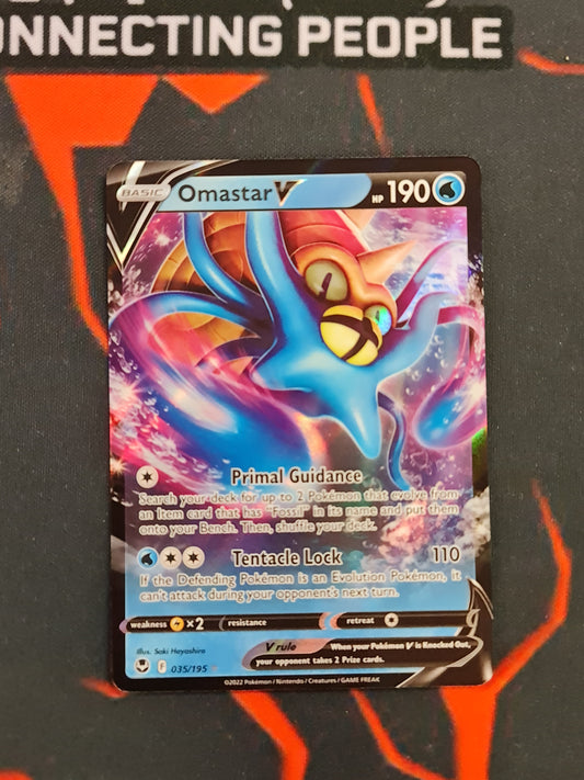 Pokemon Card Silver Tempest 035/195 35/195 Omastar V Ultra Rare *MINT*