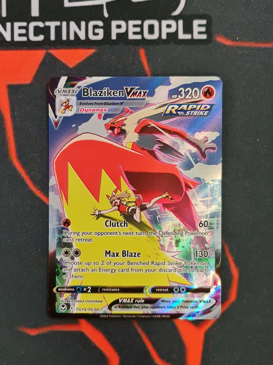 (S) Pokemon Card Silver Tempest Trainer Gallery TG15/TG30 Blaziken VMAX Ultra Rare *MINT*