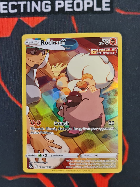 Pokemon Card Silver Tempest Trainer Gallery TG07/TG30 TG7/TG30 Rockruff Holo Rare *MINT*