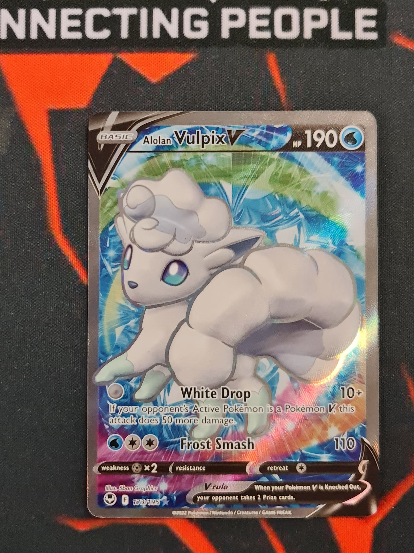 (S) Pokemon Card Silver Tempest 173/195 Alolan Vulpix V Full Art *MINT*