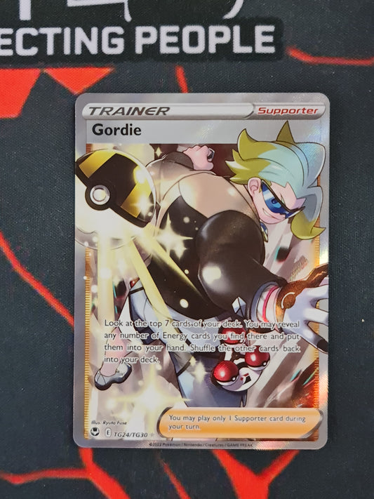 Pokemon Card Silver Tempest Trainer Gallery TG24/TG30 Gordie Supporter Full Art *MINT*