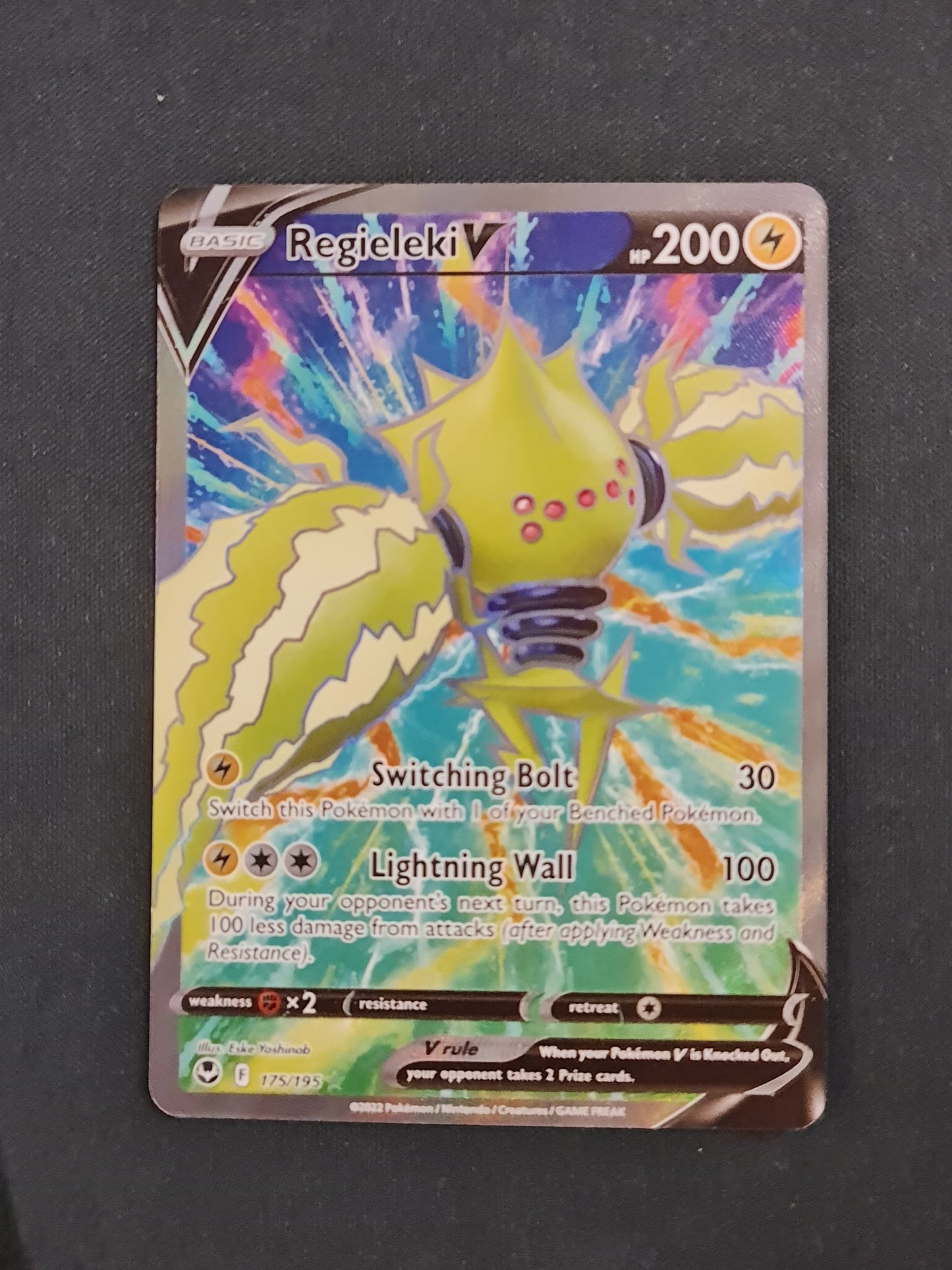 (S) Pokemon Card Silver Tempest 175/195 Regieleki V Full Art *MINT*