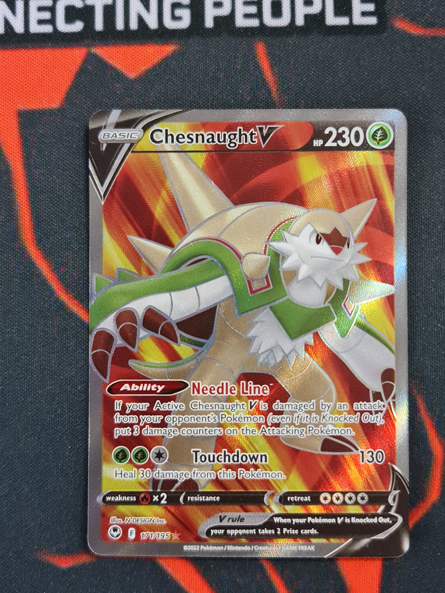 (S) Pokemon Card Silver Tempest 171/195 Chesnaught V Full Art *MINT*