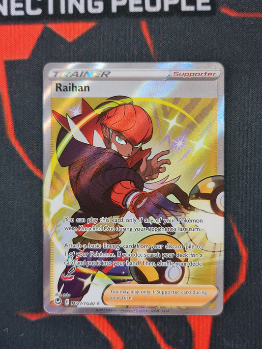 (S) Pokemon Card Silver Tempest Trainer Gallery TG27/TG30 Raihan Supporter Full Art *MINT*