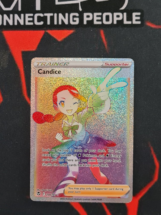 (S) Pokemon Card Silver Tempest 204/195 Candice Supporter Hyper Rare *MINT*